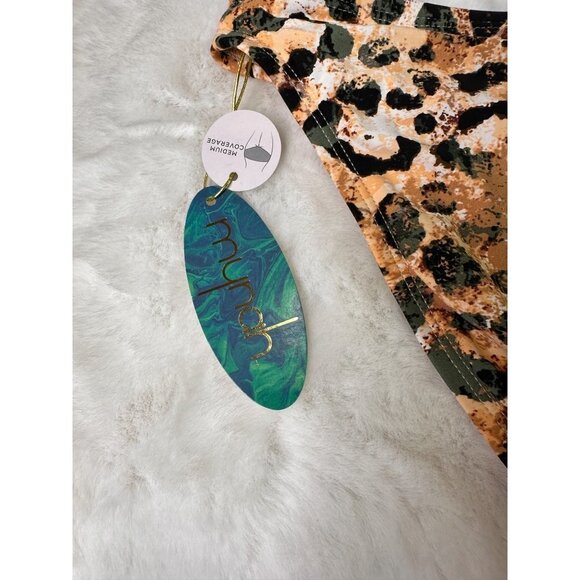 NWT Mynah Cheetah Classic Hipster Medium Coverage Bathing Suit Bottom - Size XS - Picture 3 of 8